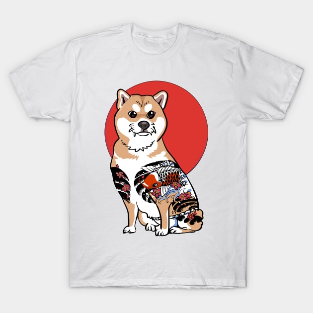 Yakuza Shiba Inu T-Shirt by huebucket